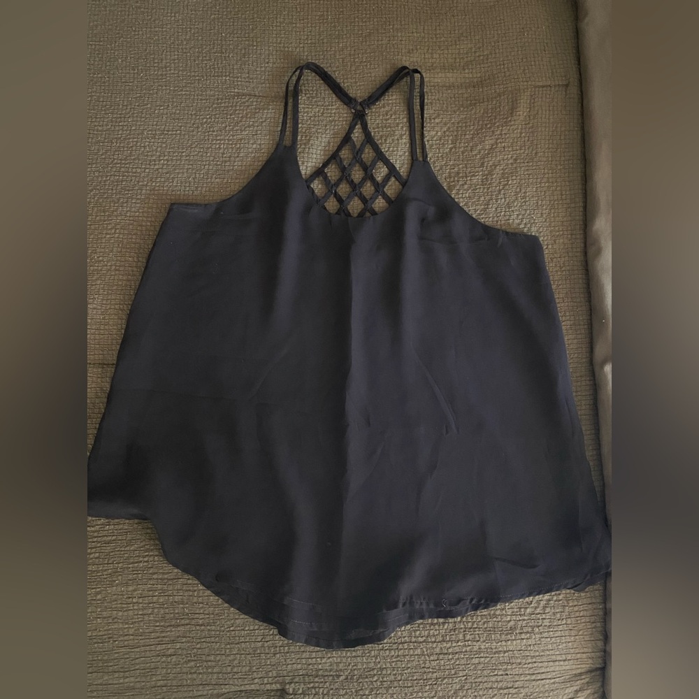 Mine Black Camisole with Lattice Back